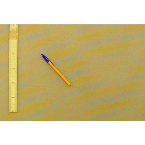 画像3: 112cm巾2.4ｍ　ビンテージクロスみかん畑のチリメン　グレー×イエロー