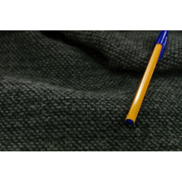 画像2: ロービングウール二重織り　チャコールグレー×ペールグレー