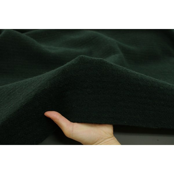 画像2: ロービングウール二重織り　チャコールグレー×クロムグリーン