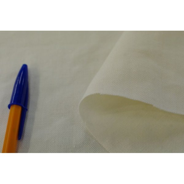 画像1: リネン帆布　バイオウォッシュ加工で柔らかく　オフホワイト