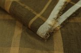 143ｃｍ巾　40番手先染めリネン　ブラウン
