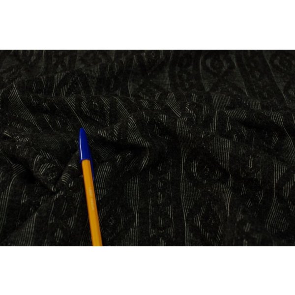 画像2: 100cm巾2.7m スーパーストレッチニット ケーブル チャコールグレー