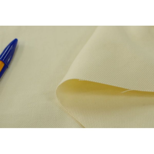 画像1: フランス綾織りコットン　柔軟タンブラー洗い加工　クリームベージュ