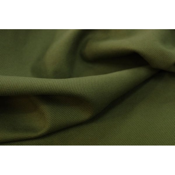 画像4: フランス綾織りコットン　柔軟タンブラー洗い加工　　カーキグリーン