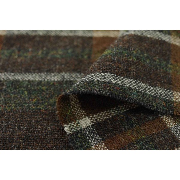 画像1: 152cm巾×2.7m 英国羊毛 ザクッとウールチェック