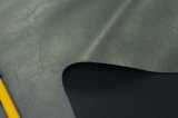 カーフレザーの様なフェイクレザー　アスファルトグレー