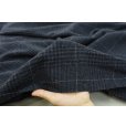 画像2: 146ｃｍ巾✕2.0ｍ　国産ウールモッサー　先染めチェック　ネイビー✕ブラック (2)