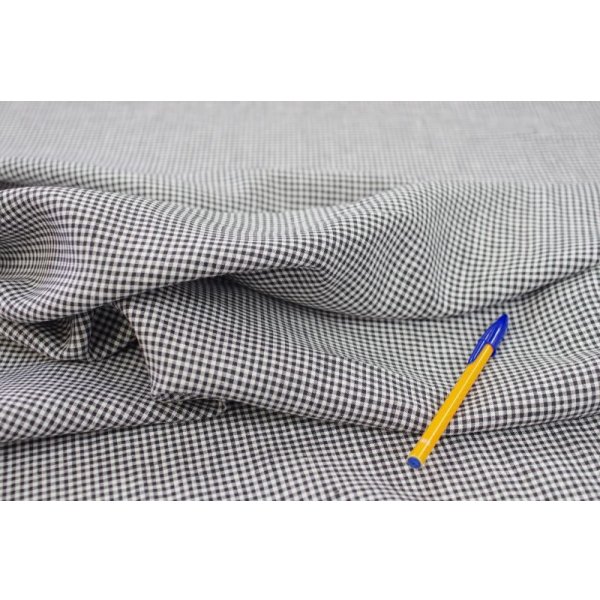 画像3: [ORIGINAL]145ｃｍ巾：先染めリネンチェック　モノトーンギンガム　