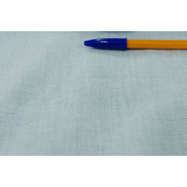 画像3: 138ｃｍ巾：リネンオックスフォードキャンバス　ホワイト×ブルー