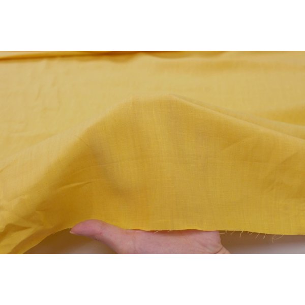 画像5: 136ｃｍ巾：80番手フラット塩縮リネン　シャーベットオレンジ