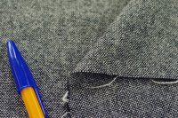 140cm巾2.0m イタリア製白黒ツィード