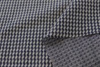 124cm巾2.6m コットンポリエステルジャガードニット whitexnavy