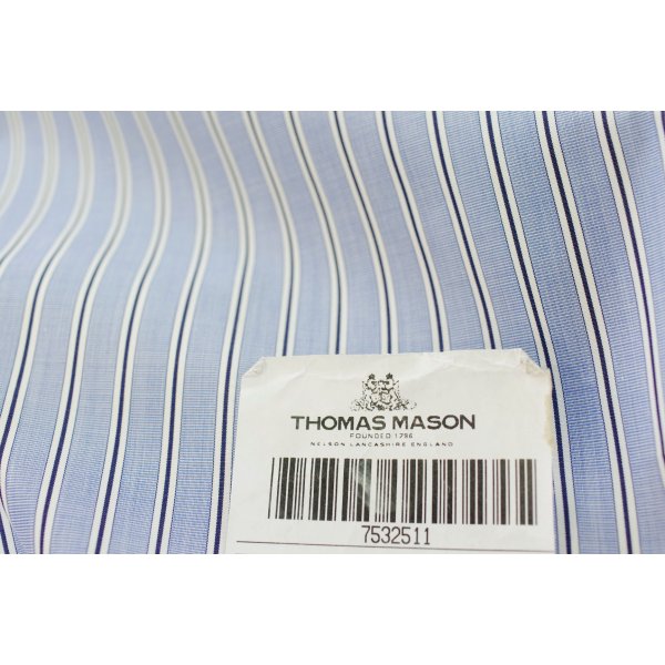 画像2: イギリス製Thomas Mason　ドビーストライプ