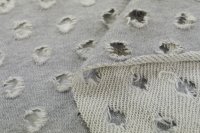 Full of holes Knit　コットン裏毛ニット　杢グレー