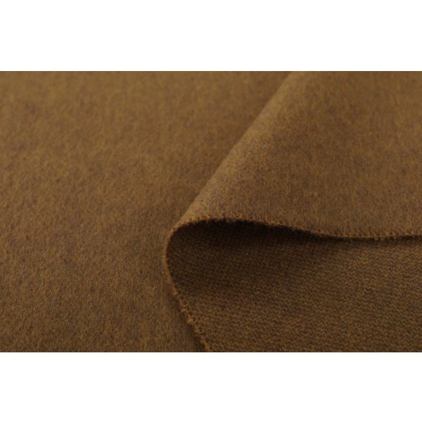 画像1: ウール　ビーバー加工　ダークミックスキャメル