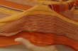 画像2: シルクサテンプリント　イタリア製　スカーレット×オレンジ (2)