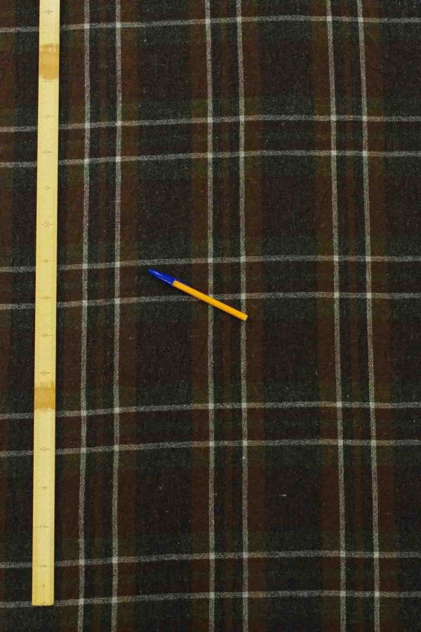 画像7: 152cm巾×2.7m 英国羊毛 ザクッとウールチェック (7)