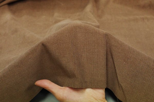 画像6: 107cm巾1.2ｍ　カラーミックス　12ウェールコーデュロイ　ブラウン (6)