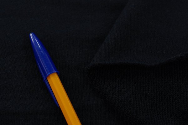 画像1: 180cm巾2.0m 30番手 コットン裏毛ニット ネイビー (1)