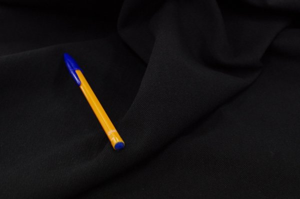 画像2: 110cm巾1.0m コットンリネン バイオ加工 ツイル ブラック (2)