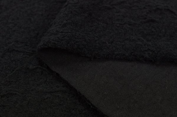 画像2: 飛ばしループニット　ブラック (2)