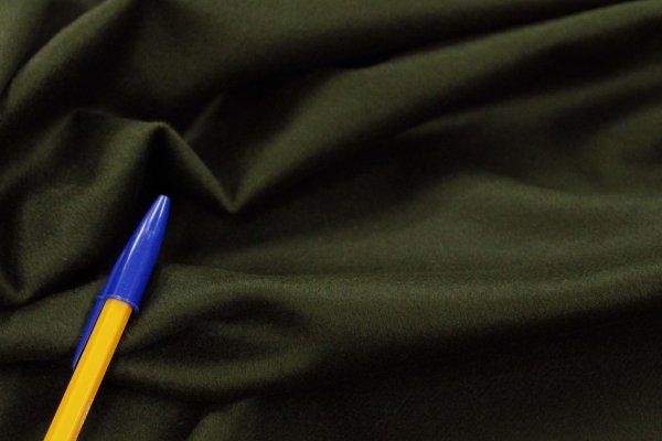 画像4: カシミヤ混ビーバー加工　カーキグリーン (4)