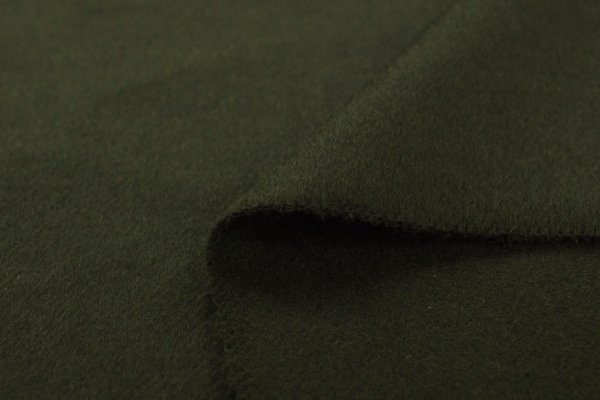 画像1: カシミヤ混ビーバー加工　カーキグリーン (1)